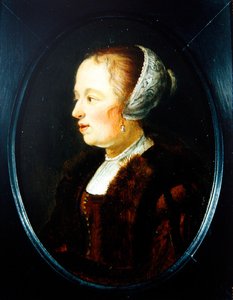 Portret kobiety (olej na panelu)
