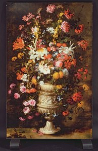 Kwiaty w figurowym wazonie (olej na płótnie) autorstwa Jan Peeter Brueghel
