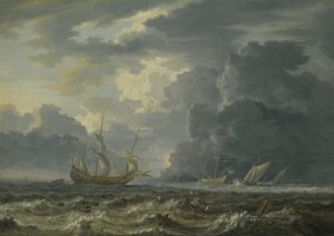 Żegluga na wzburzonym morzu autorstwa Jan Peeters the Elder
