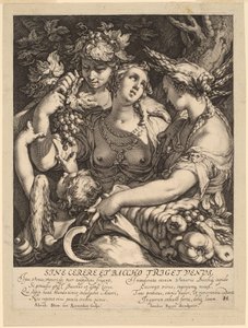 Wenus zamarza bez Ceres i Bachusa autorstwa Jan Pietersz Saenredam, after Abraham Bloemaert