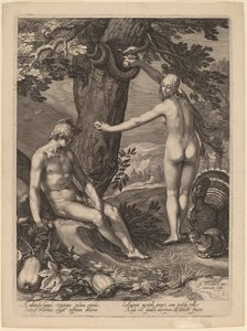Kuszenie człowieka autorstwa Jan Pietersz Saenredam after Abraham Bloemaert