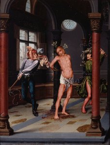 Biczowanie, ok. 1510-15 (olej na płycie) autorstwa Jan Provoost