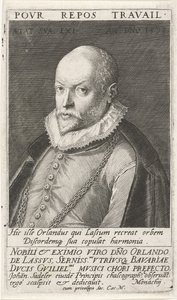 Portret kompozytora Orlando di Lasso 1532-1594, 1593 autorstwa Jan Sadeler