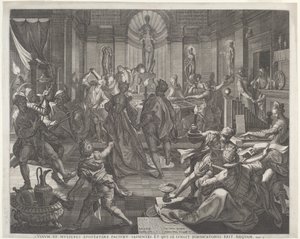 Dom przyjemności autorstwa Jan Sadeler I, after Joos van Winghe