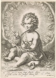 Przed Christuskindem als Salvatore autorstwa Jan Saenredam (attributed to)