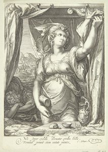 Jael i Sisera autorstwa Jan Saenredam