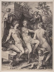 Sine Cerere i Baccho Friget Venus autorstwa Jan Saenredam