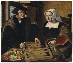 Portret pary grającej w trictrac autorstwa Jan Sanders van Hemessen