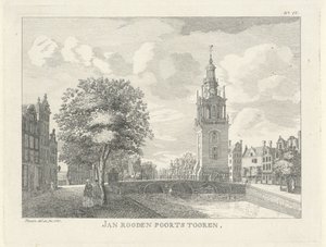 Jan Roodenpoortstoren w Amsterdamie Jan Rooden Poorts Tooren (tytuł na obiekcie) autorstwa Jan Spaan