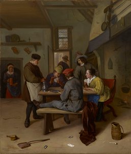 Gracze w karty w tawernie autorstwa Jan Steen