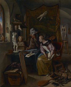 Lekcja rysunku autorstwa Jan Steen