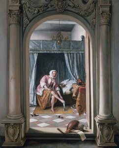 Kobieta w toalecie autorstwa Jan Steen