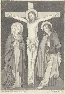 Chrystus na krzyżu z Maryją i Janem autorstwa Jan Stolker (signed by artist)