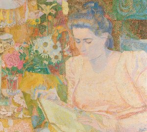Portret Marie Jeanette de Lange. 1900 autorstwa Jan Toorop