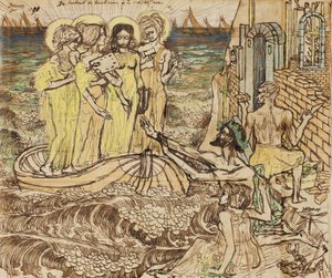 Przybycie muz sztuki w architekturze, 1890 autorstwa Jan Toorop