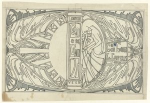 Projekt zespołu dla: Louis Couperus, Bóg i Bogowie, 1903 autorstwa Jan Toorop