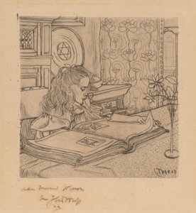 Charley patrzący na album odbitek autorstwa Jan Toorop