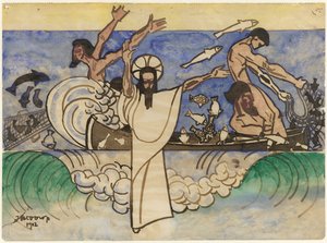Cudowny połów ryb autorstwa Jan Toorop