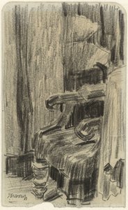 Fotel częściowo zasłonięty zasłoną autorstwa Jan Toorop
