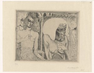 Stara kobieta otoczona młodymi kobietami Młodość i wiek kobiety (tytuł oryginalny) autorstwa Jan Toorop