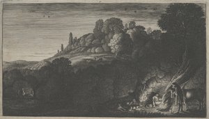 Ucieczka do Egiptu (rycina) autorstwa Jan Van de II Velde