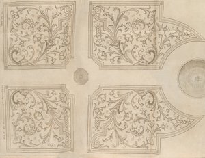 Projekt fontanny i czterech kwadratowych klombów do ogrodu rozkoszy, 1651 autorstwa Jan Van de Velde