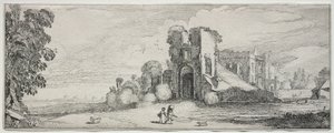 Krajobrazy i ruiny: Zamek Brederode. autorstwa Jan Van de Velde