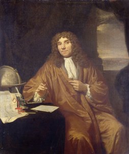 Portret Anthonie van Leeuwenhoek, filozofa przyrody i zoologa w Delft