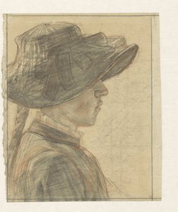 Portret panny A.C.E. Veth, siostra artysty autorstwa Jan Veth