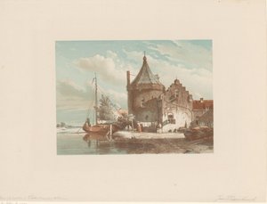 Widok na Waltoren w Culemborg autorstwa Jan Weissenbruch