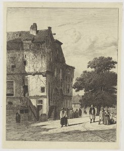 Widok ulicy w Amsterdamie autorstwa Jan Weissenbruch