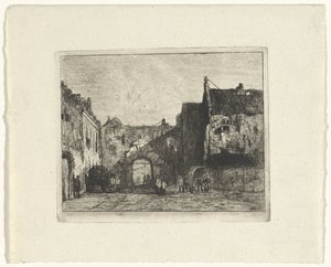 Widok na Binnenhof autorstwa Jan Weissenbruch