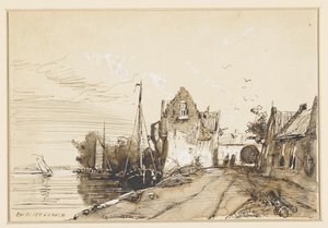 Miasto nad rzeką autorstwa Jan Weissenbruch