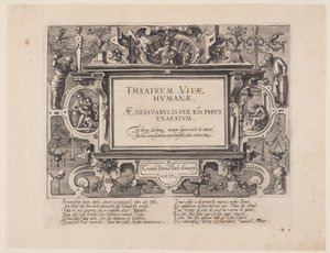 Frontispis z Theatrum Vitae Humanae (Wieki człowieka) autorstwa Jan Wierix