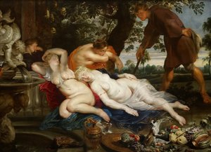 Cymon i Ifigenia - Jan Wildens (1586-1653). olej na płótnie, ok. 1617. Wymiar: 208x282 cm. Muzeum Historii Sztuki, Wiedeń