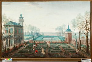 Miesiąc kwiecień, prace w ogrodzie (kwiecień, ogrodnictwo) Obraz Jana Wildensa (1586-1653)