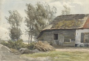 Gospodarstwo rolnika ze stodołą