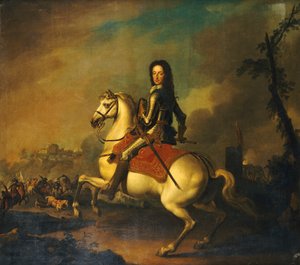 Portret króla Wilhelma III w bitwie pod Boyne w 1690 r.