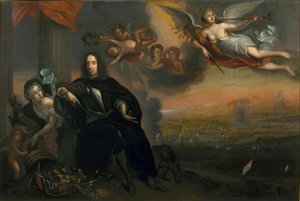 Alegoria Cornelisa de Witt (1623-1672) jako inicjatora zwycięstwa w Chatham w 1667