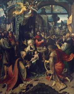 Narodziny Jezusa, centralny panel tryptyku Jana de Beera (ok. 1475-1528), olej na płótnie