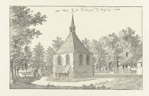 Widok kościoła w Driebergen autorstwa Jan de Beijer