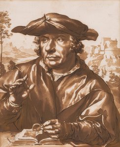 Portret uczonego wg Quentina Massysa autorstwa Jan de Bisschop