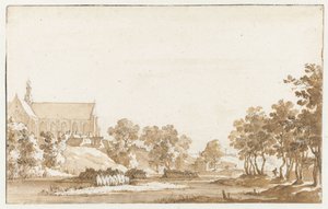 Widok na St. Laurenskerk w Alkmaar autorstwa Jan de Bisschop