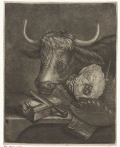 Atrybuty cechu św Łukasza, 1735 autorstwa Jan de Groot