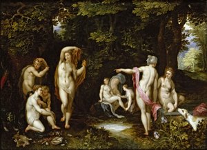Diana i Akteon, ok. 1595 autorstwa Jan the Elder Brueghel