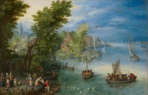 Krajobraz rzeki autorstwa Jan the Elder Brueghel
