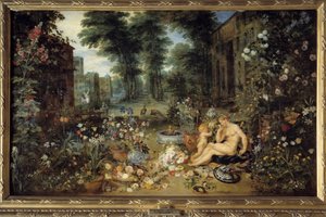 Zapach. Alegoria pięciu zmysłów Obraz Jana I Bruegla Dit De Velours (1568-1625) autorstwa Jan the Elder Brueghel