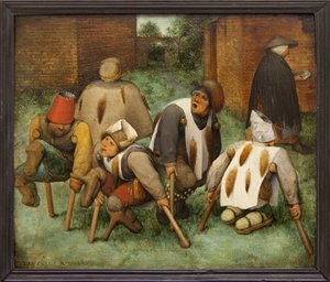 Żebracy (olej na panelu) autorstwa Jan the Elder Brueghel