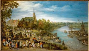 Targi wiejskie w Schelle autorstwa Jan the Elder Brueghel