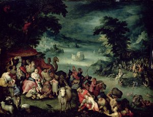 Wielki Potop (olej na miedzi) autorstwa Jan the Elder copy Brueghel